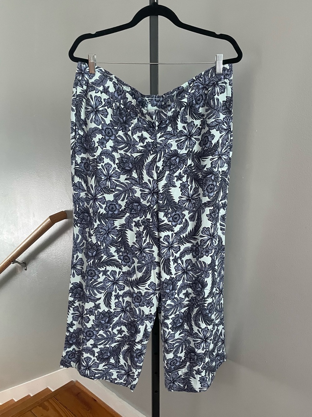 NWT J Jill Floral Flowy Pull On Pants Size XL